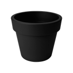 green basics top planter 40cm living noir